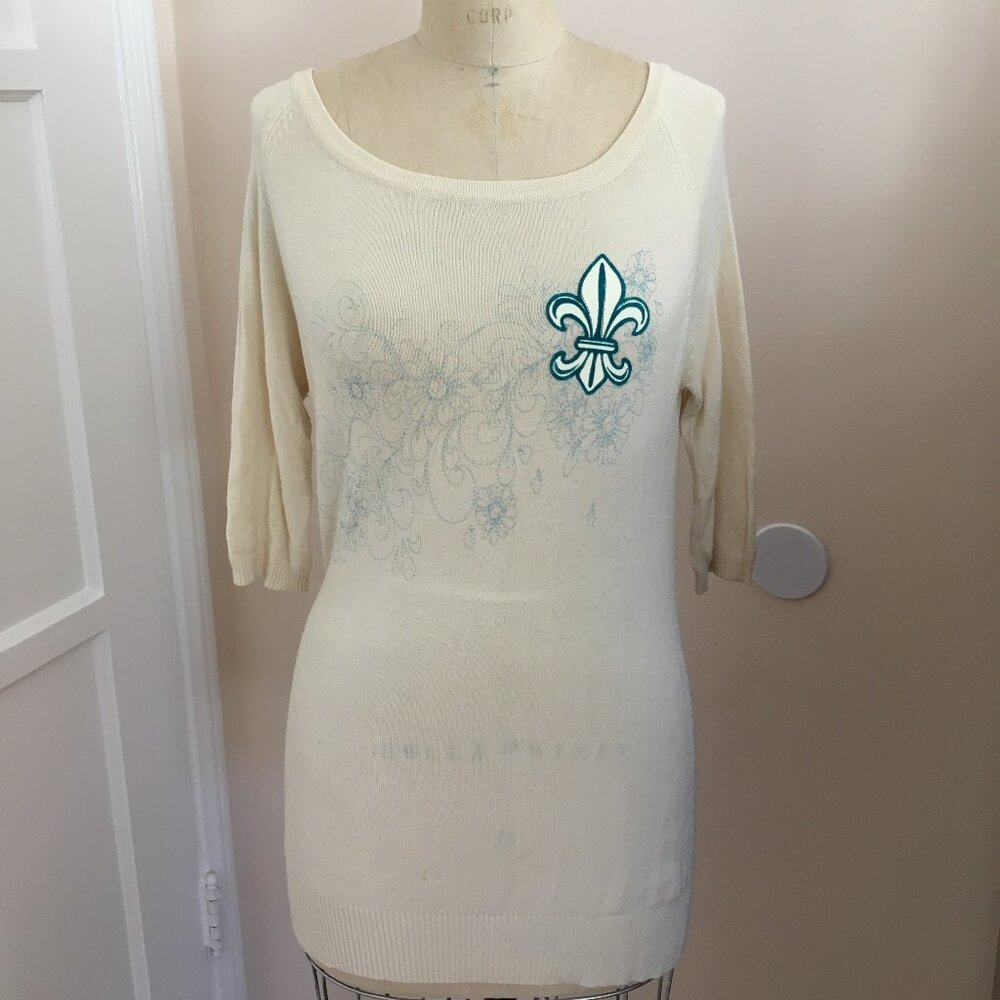 Vintage Urban Outfitters LUX fleur de lis tunic top size M